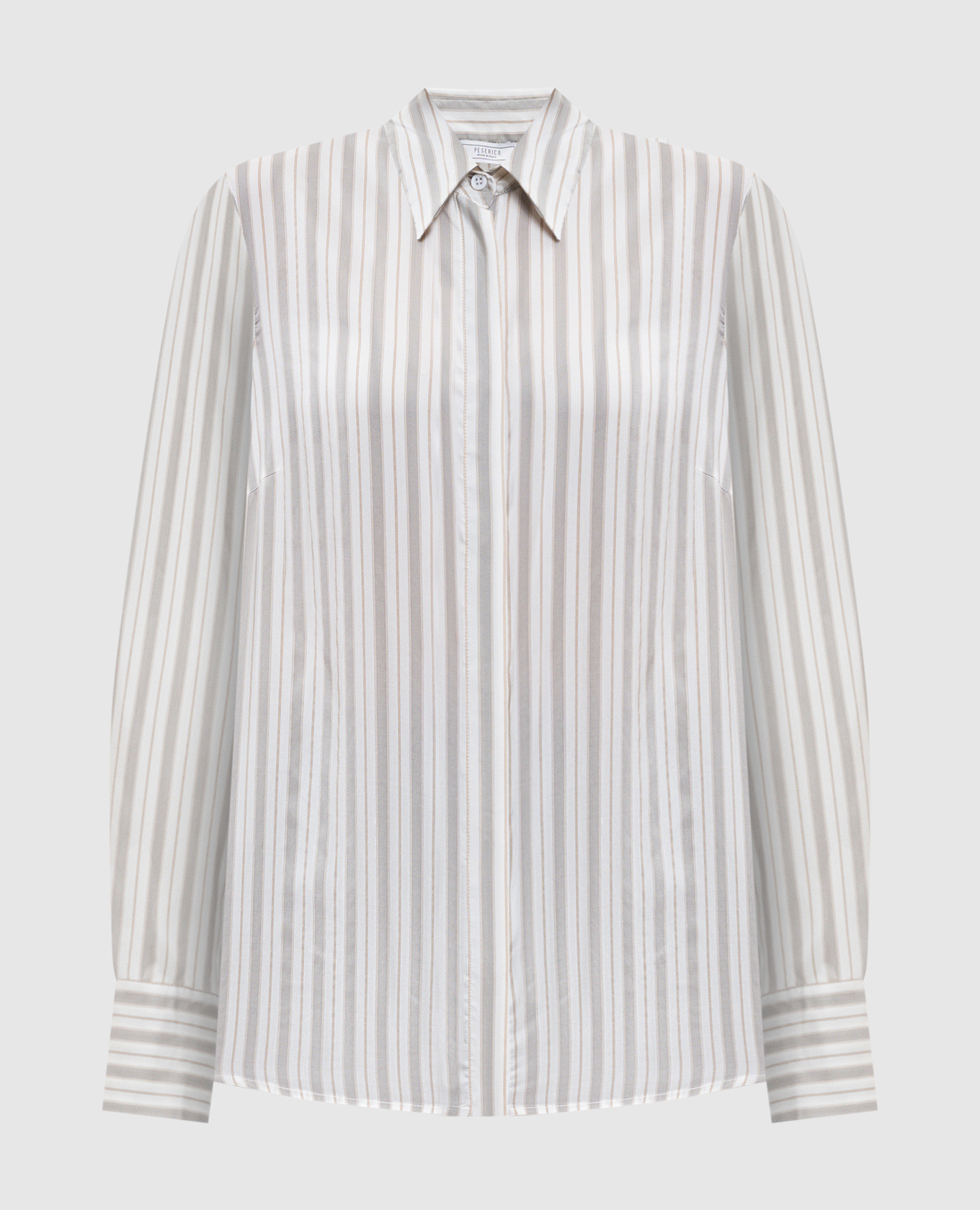 White striped silk blouse Peserico