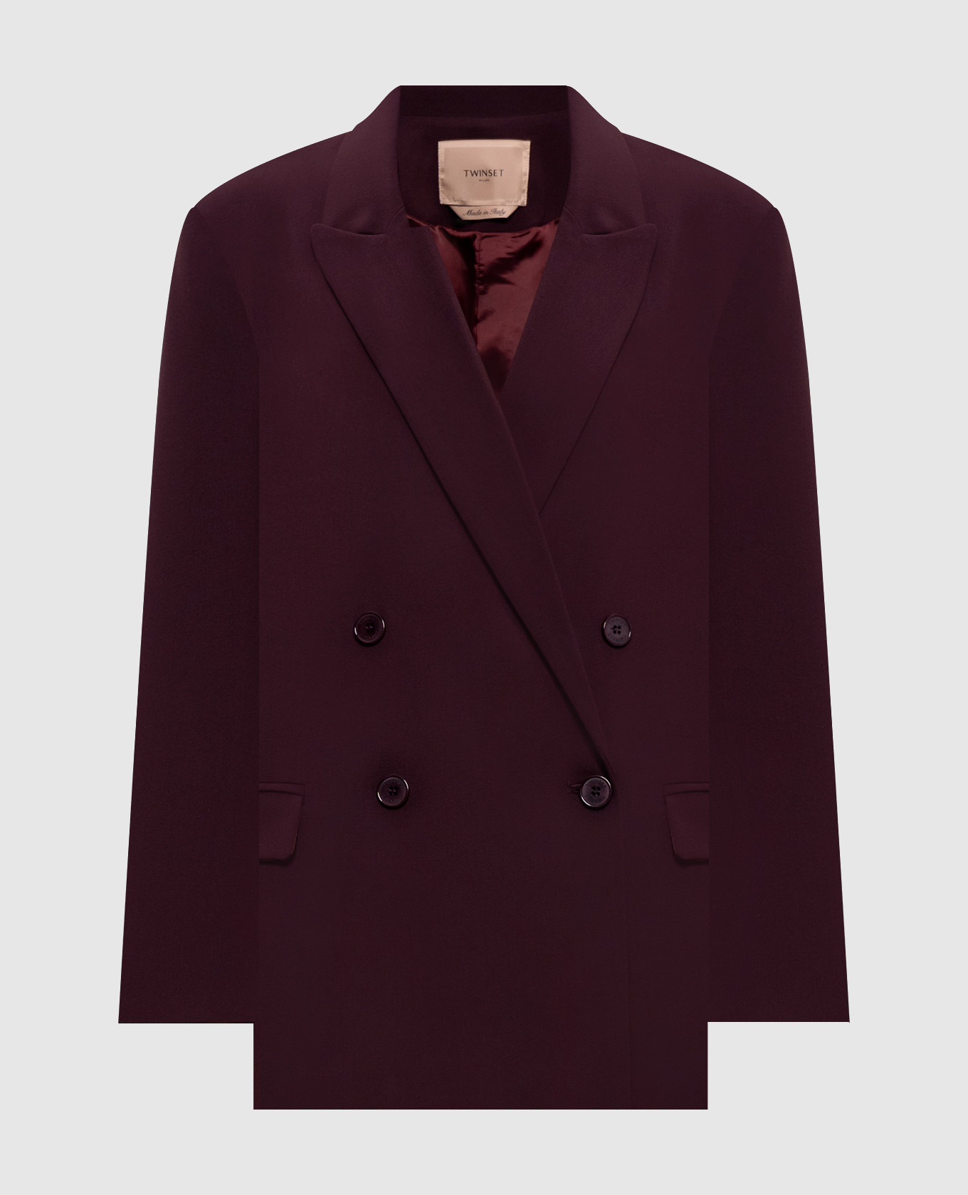Burgundy double-breasted jacket
