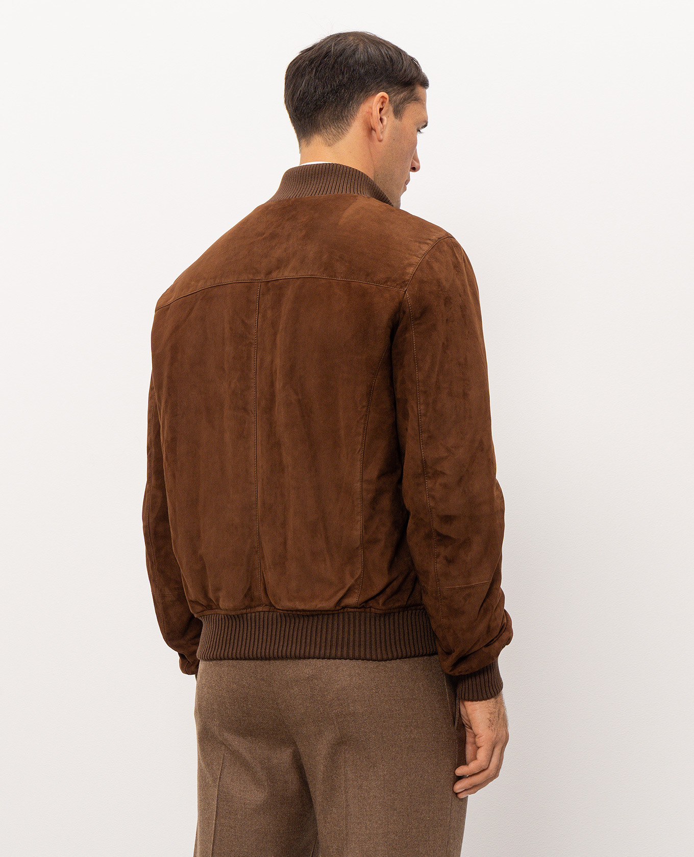 Brown suede jacket Enrico Mandelli 4