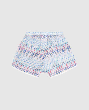 Missoni Children's blue patterned shorts MY6A39N04121213