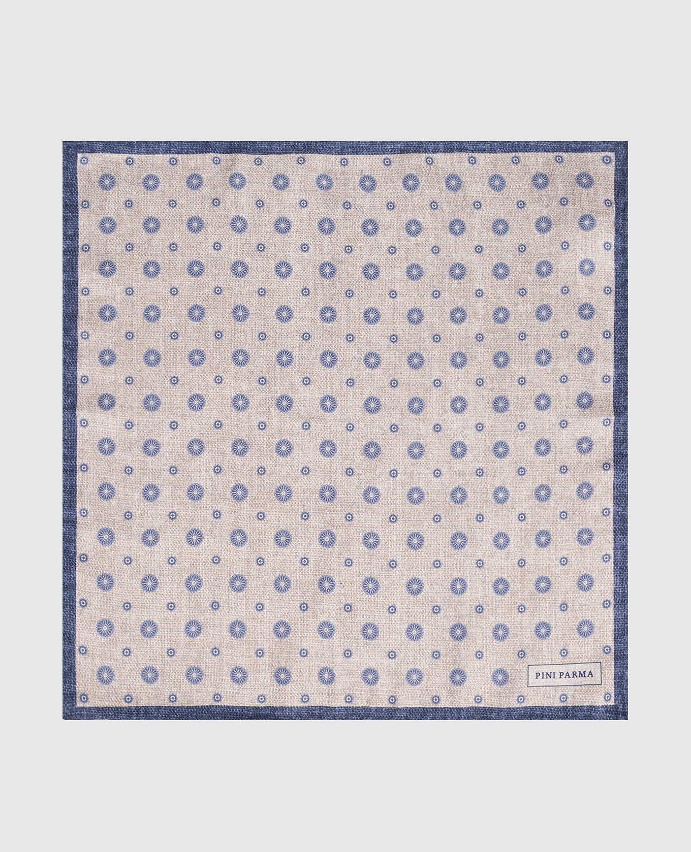 

Reversible printed silk pachet scarf Pini Parma, Beige