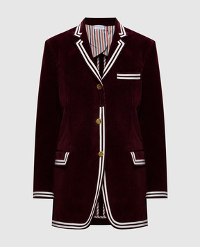 Thom Browne Burgundy corduroy jacket FBC975NF0957