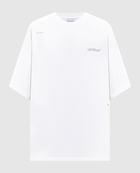 Off-White White T-shirt Cut Here 2FA00438T