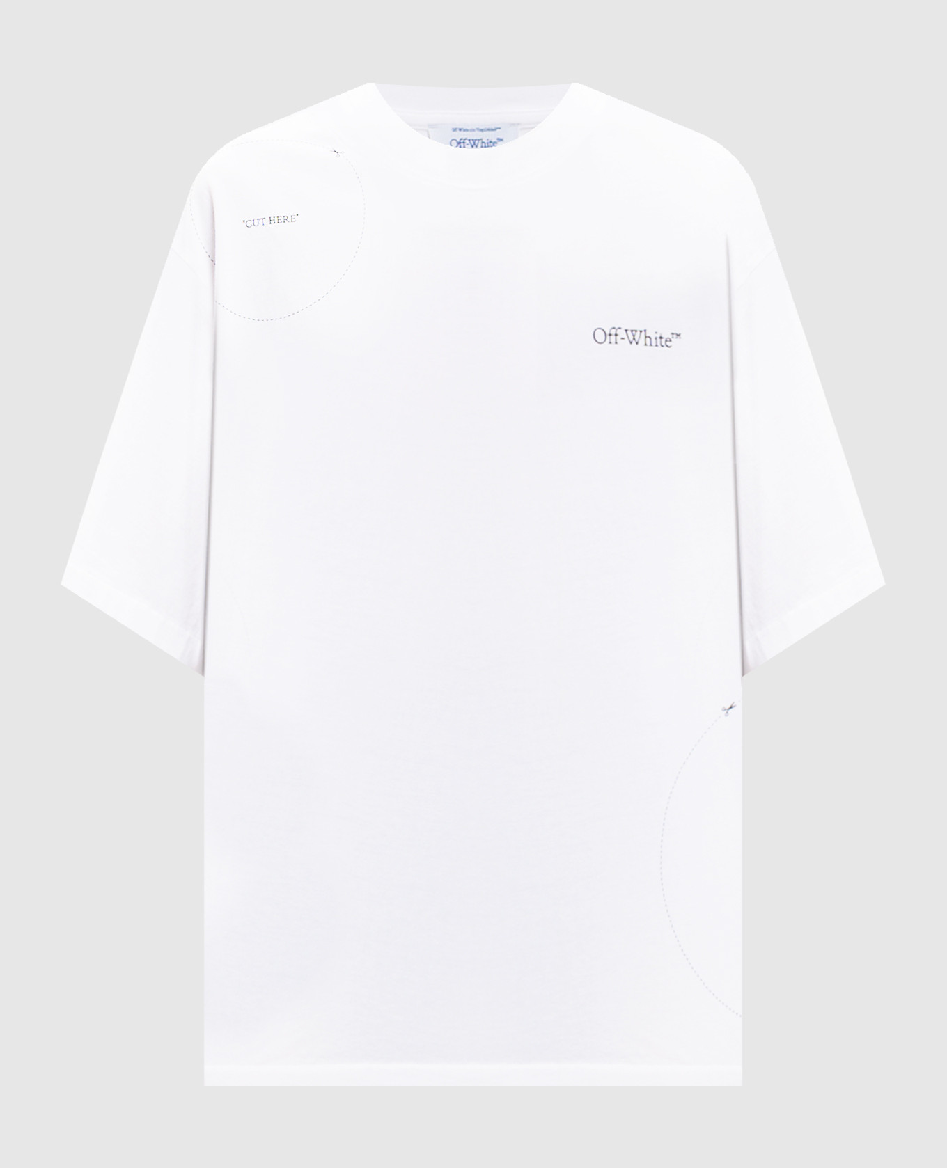 White T-shirt Cut Here Off-White