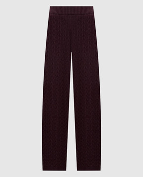 Agnona Burgundy cashmere sweatpants K7120106K080Q