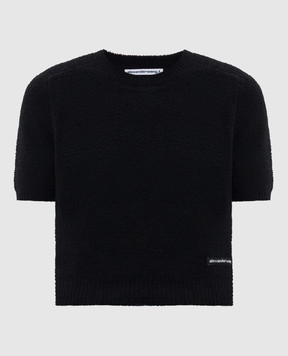 Alexander Wang Black top with logo patch 4KC1261079