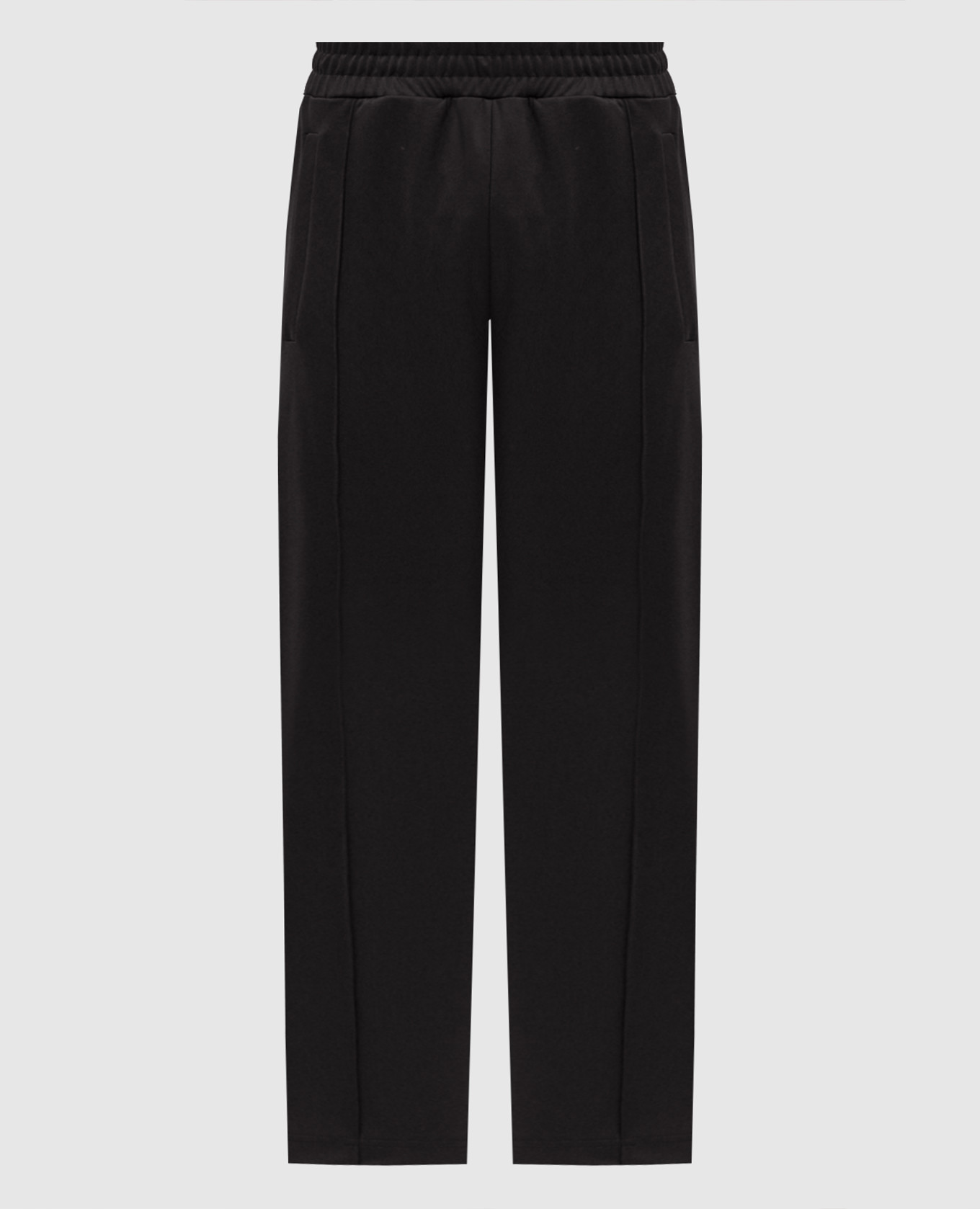 Black sweatpants with logo print