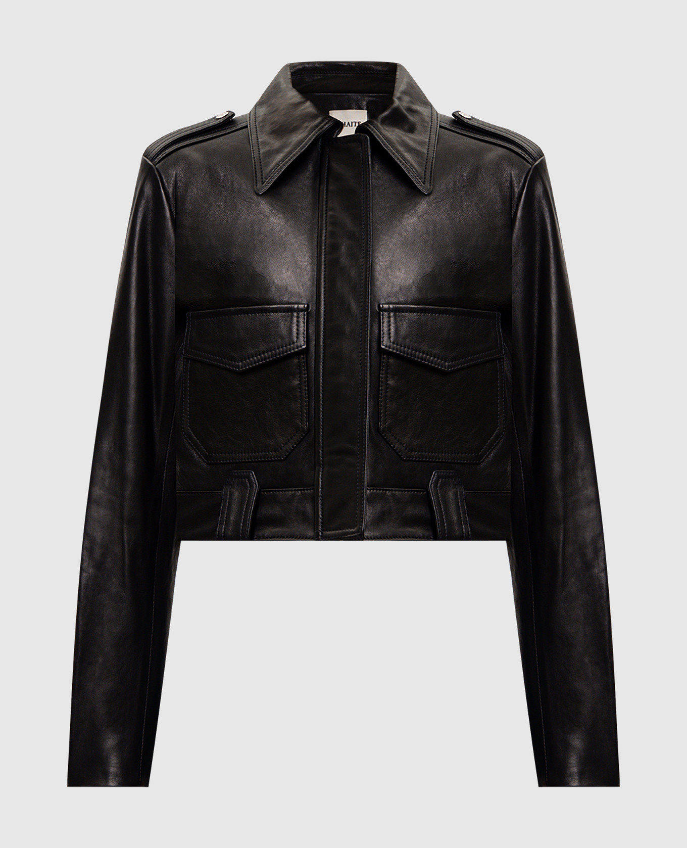 

Cordelia black leather jacket Khaite