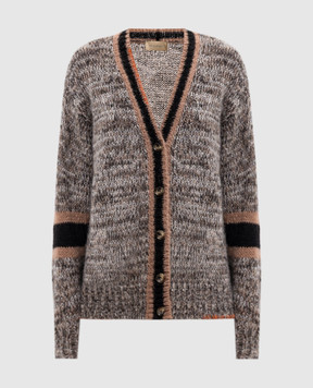 Momoni Orvan brown cardigan with wool MOKN02271MO