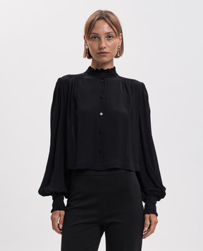 Twinset Black blouse with metal logo 262TP2342