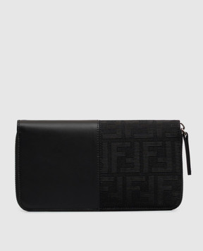 Fendi Black combination wallet with monogram pattern 7M0210B139