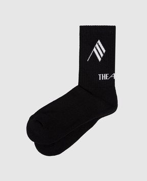 The Attico Black socks with logo 260WAK00021CCC101AA