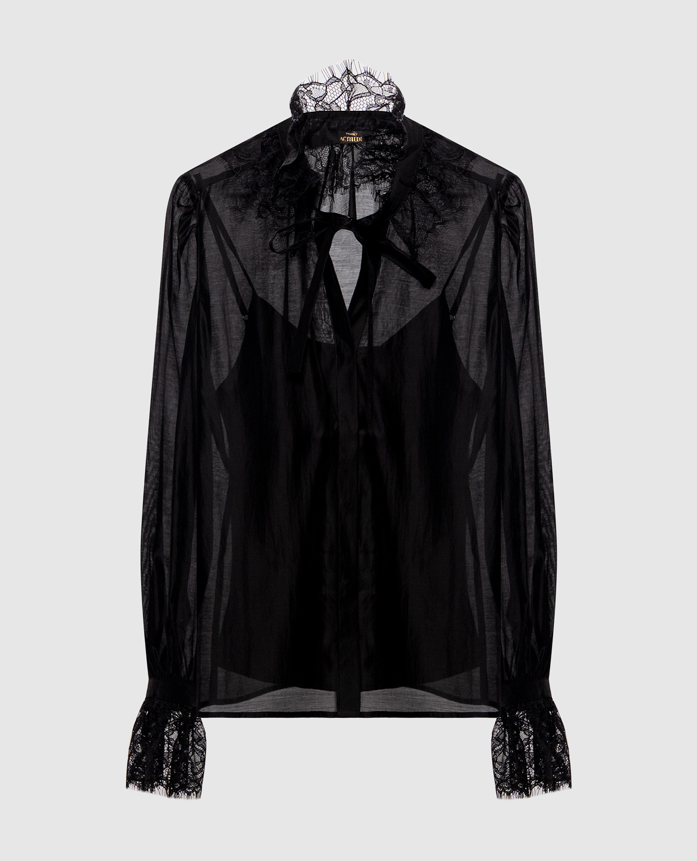 Black blouse with lace