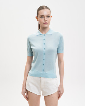 Jacob Lee Blue cashmere top WCP0040SS26BC