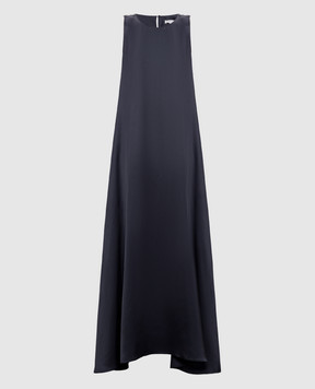 Peserico Blue maxi dress with monil chain A0222706638