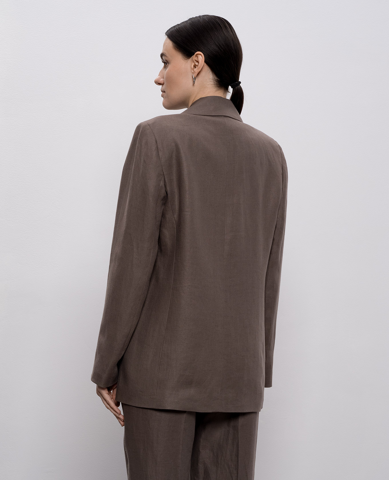 

Brown linen jacket Peserico