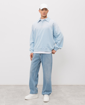 Axel Arigato Maze blue polo collar sweatshirt A3843001