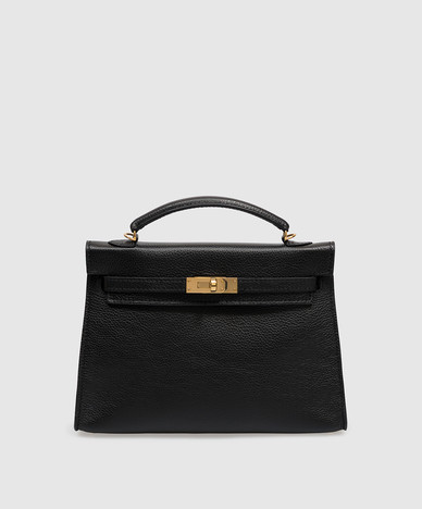 Sacoche en cuir noir