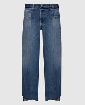 Vetements Blue jeans with a worn effect WE76DP348L3