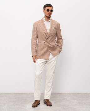 Pini Parma Ivory cotton pants TRSCOBCO