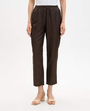 Ballantyne Brown silk pants BLT205UCS01