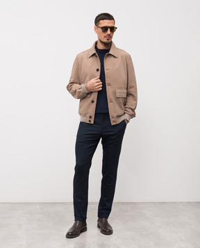Marco Pescarolo Blue cashmere and silk pants CARACCIOLO5324