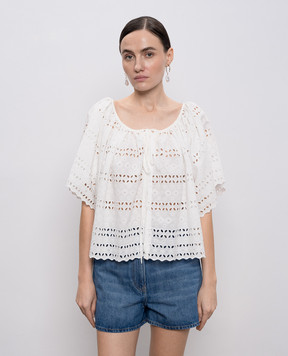 Faithfull Mitla white blouse with broderie embroidery FF4162RBW