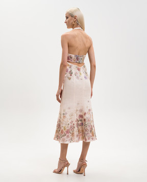 Twinset Beige dress with floral print 261TT2570