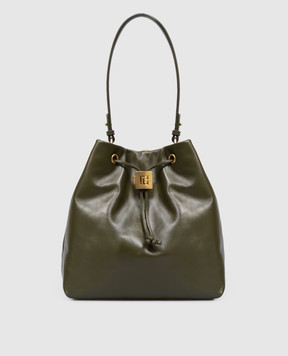 Balmain Pulse Khaki Leather Backpack GN0GE036LMTE