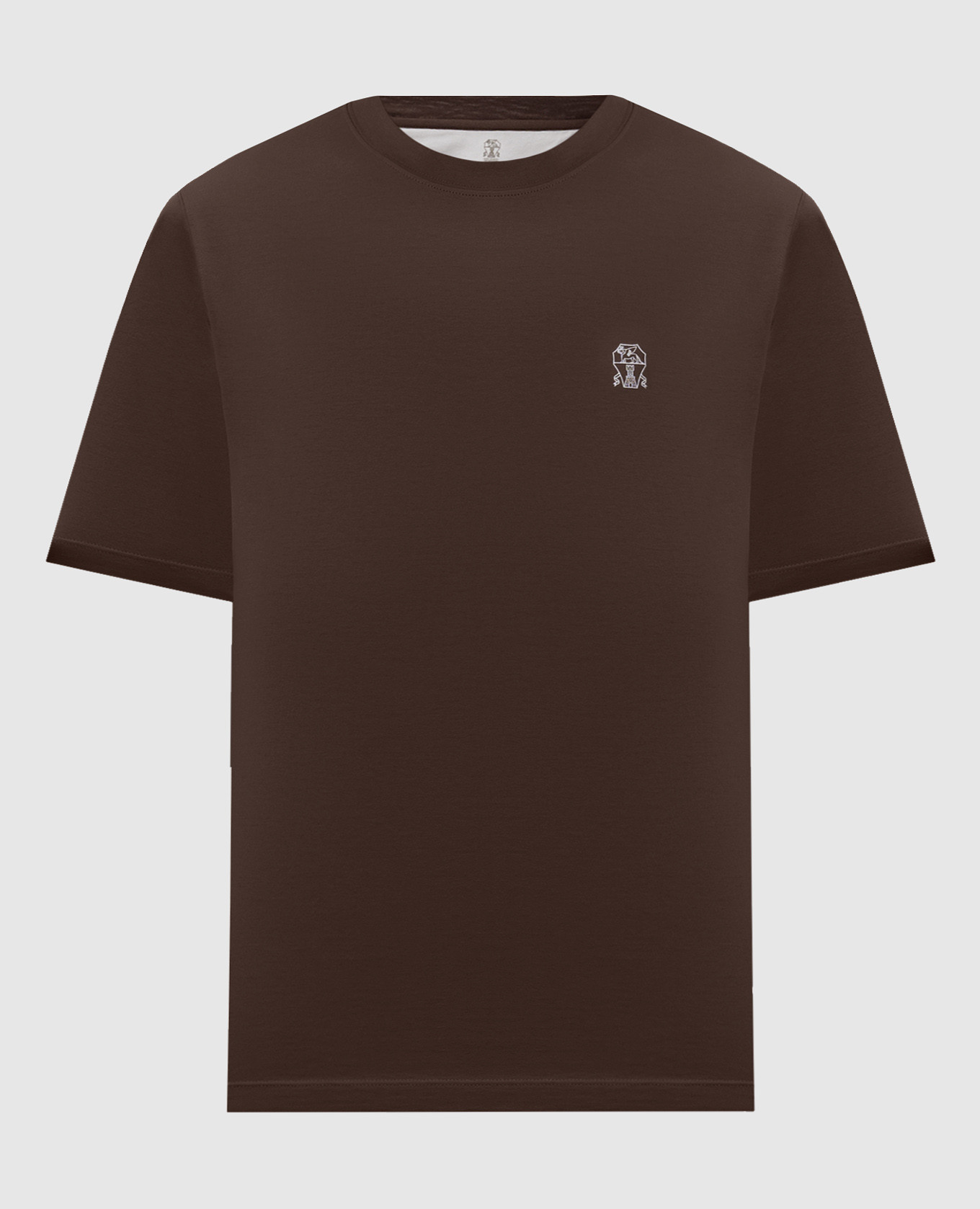 Brown T-shirt with emblem