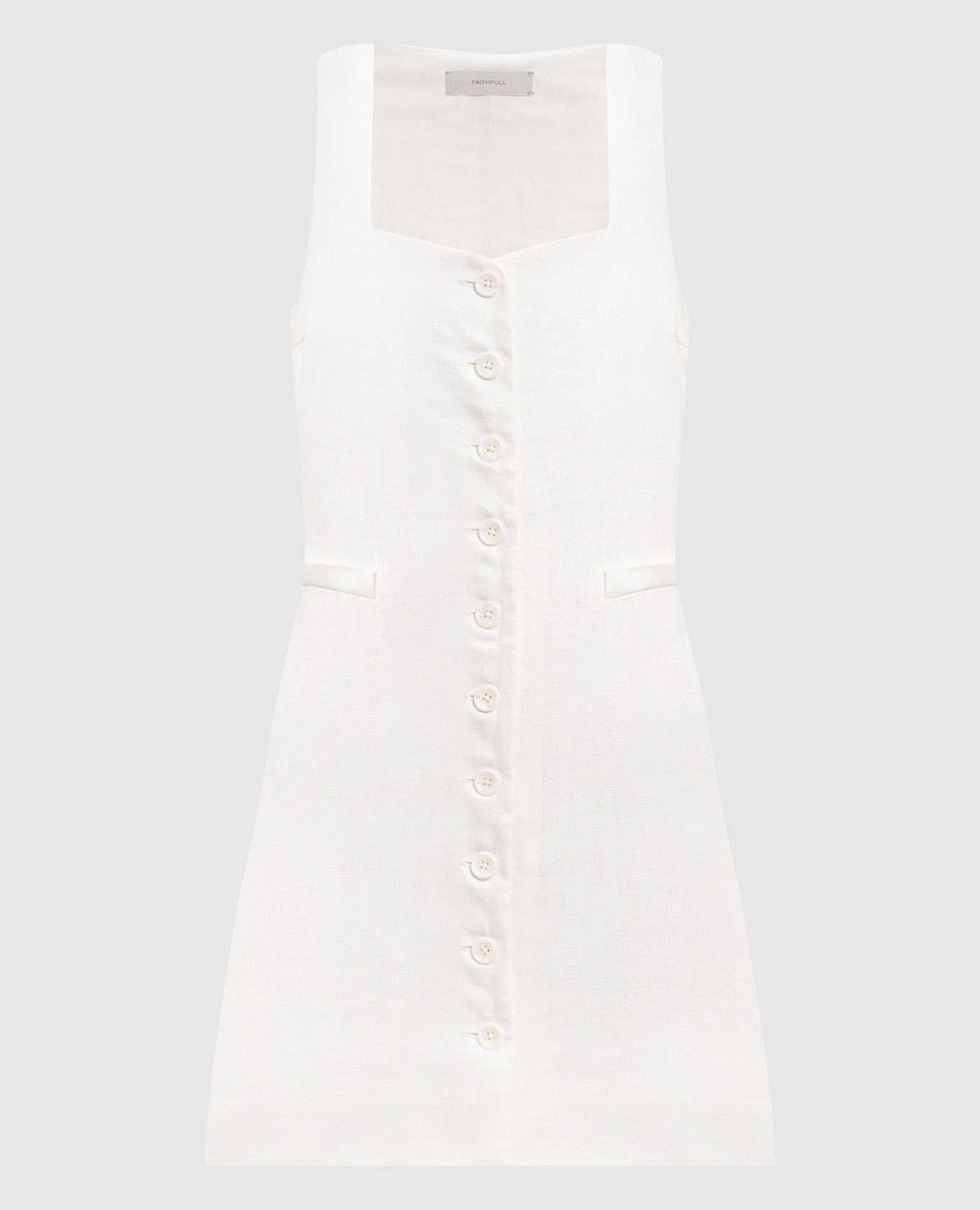 

White Jaques linen mini dress Faithfull