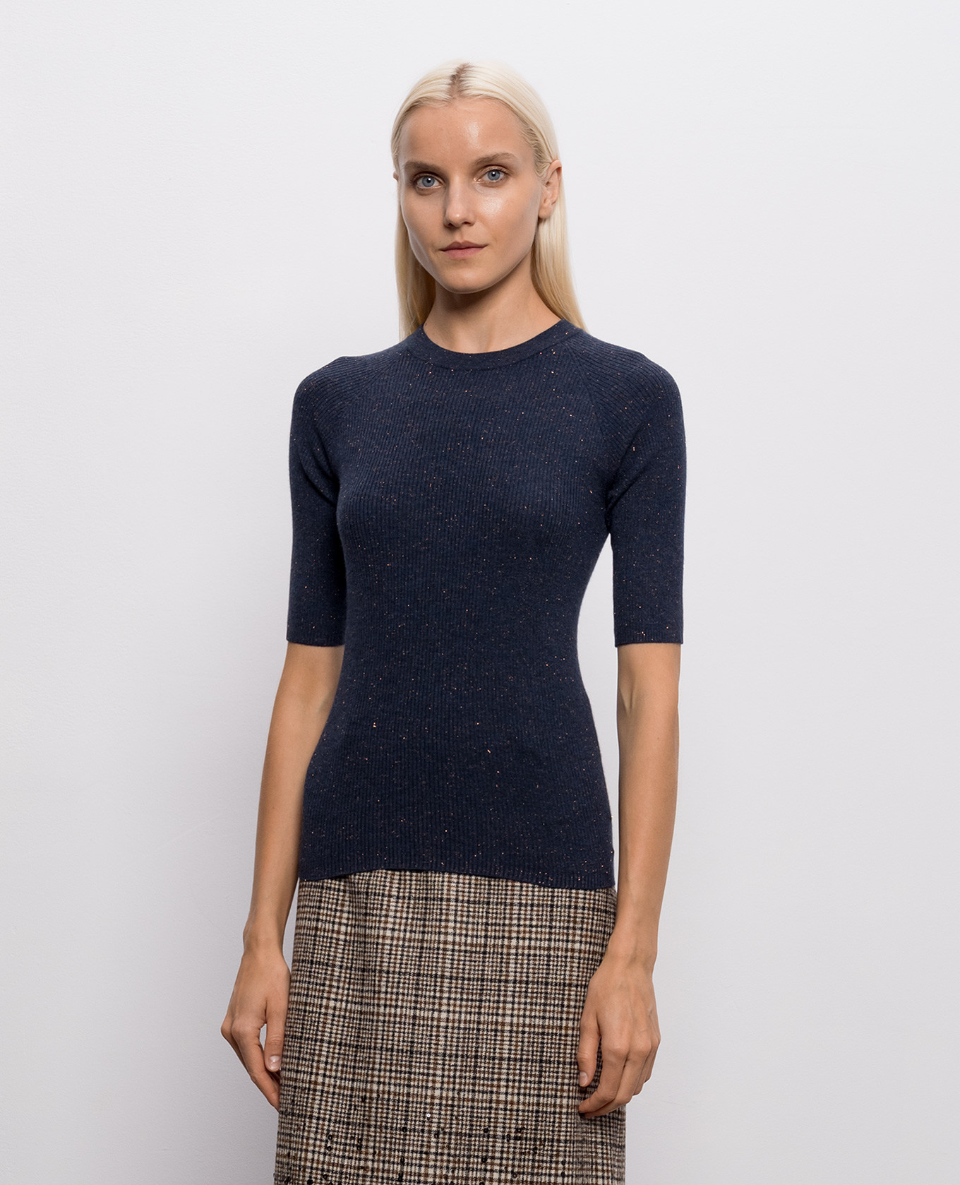 Blue top with lurex Brunello Cucinelli 3