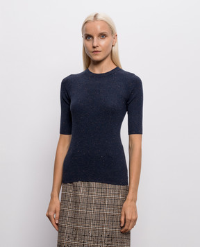 Brunello Cucinelli Blue top with lurex M9A822200