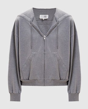 Maison Margiela MM6 Grey melange sports jacket with vintage effect S52HG0041S25337