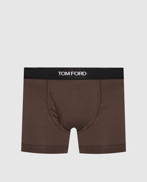 Tom Ford Brown boxer briefs with logo pattern T4LC31040
