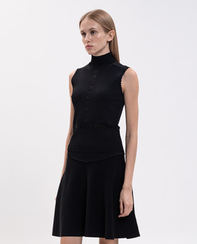 Twinset Black top with logo plate 262AT3011