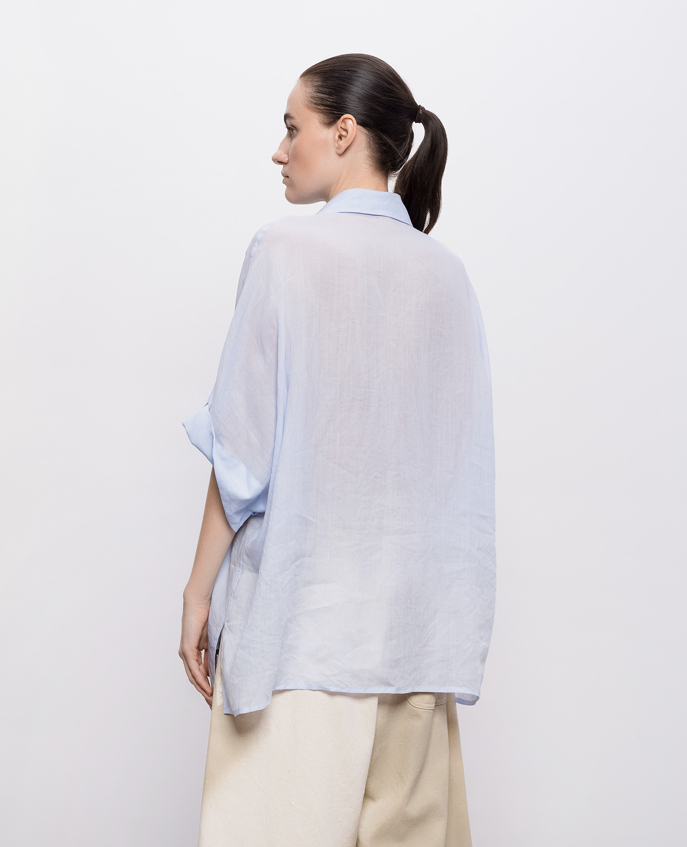 Blue linen shirt Y`S Yamamoto 4