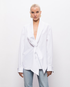 Saint Laurent White shirt with accent collar 870726Y1H48