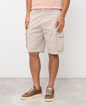 Brunello Cucinelli Beige cargo shorts M252DL0510