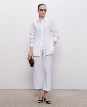 Peserico White linen pants M04393T001617