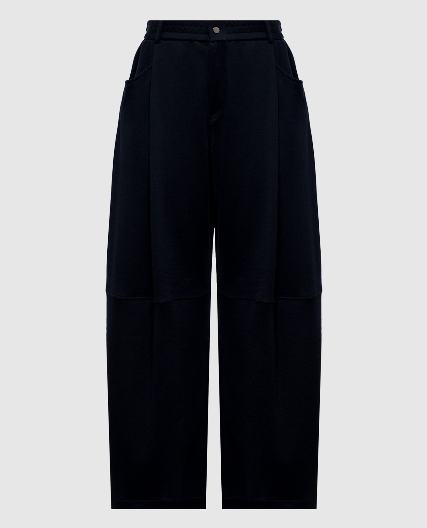 Blue silk pants