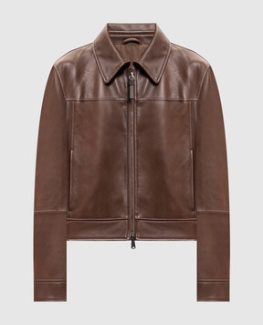 Brunello Cucinelli Brown leather jacket MPNMO7458P