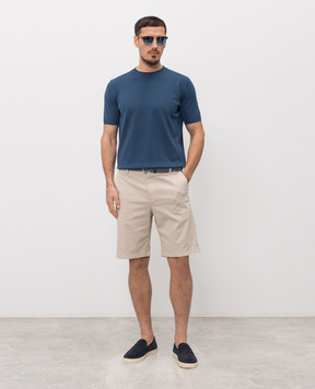 Canali Blue cotton T-shirt MK02460C1161