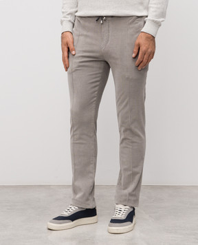 Doriani Cashmere Gray corduroy pants P161TCT160F193T160