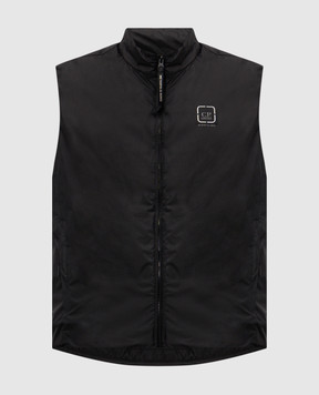 C.P. Company Metropolis Black vest with logo print LVE027A110400A
