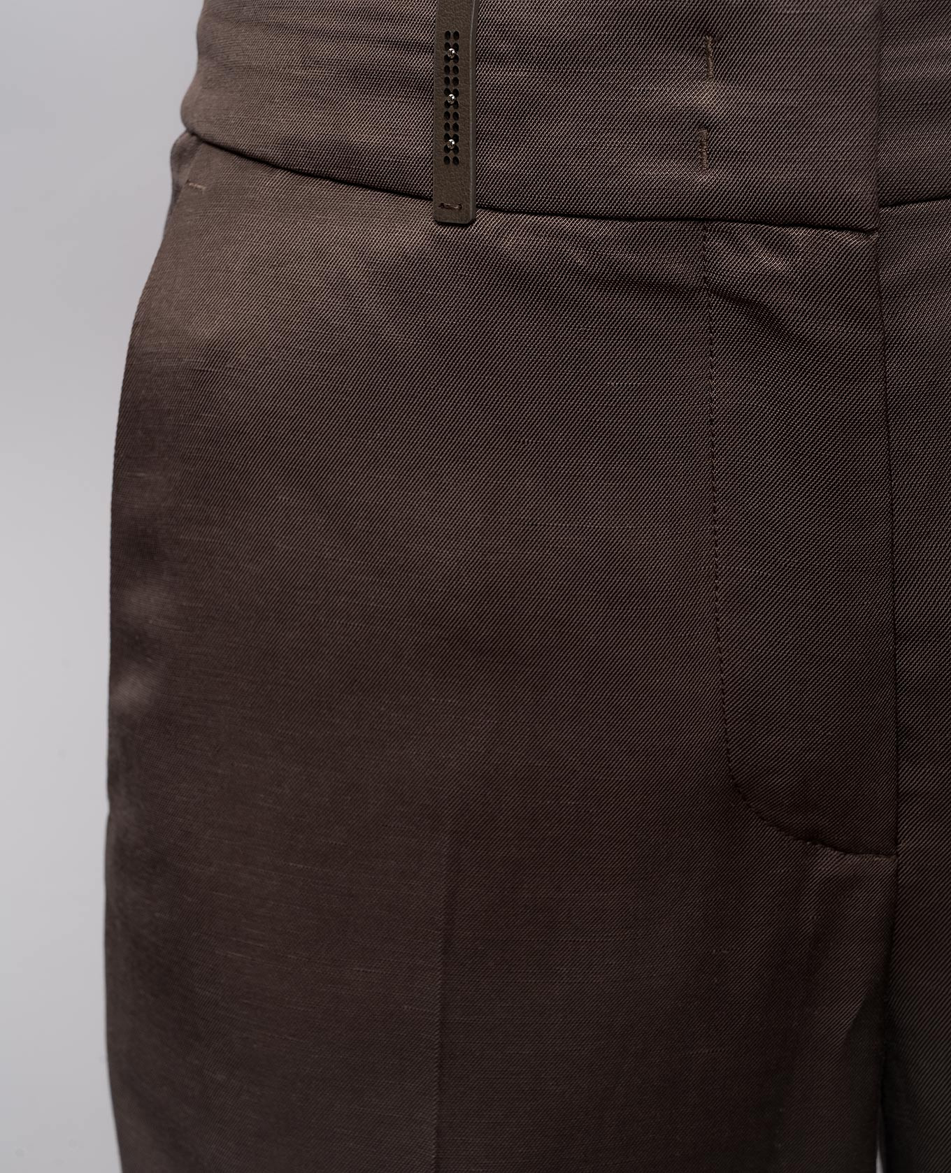 Brown linen pants Peserico 5
