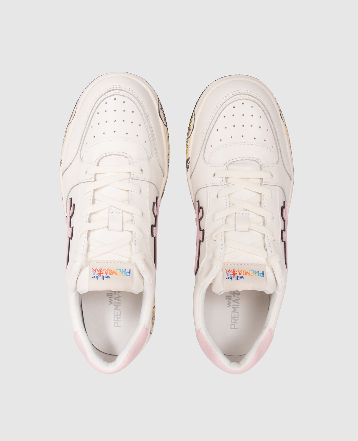 MARC children's leather sneakers in ivory color Premiata 4