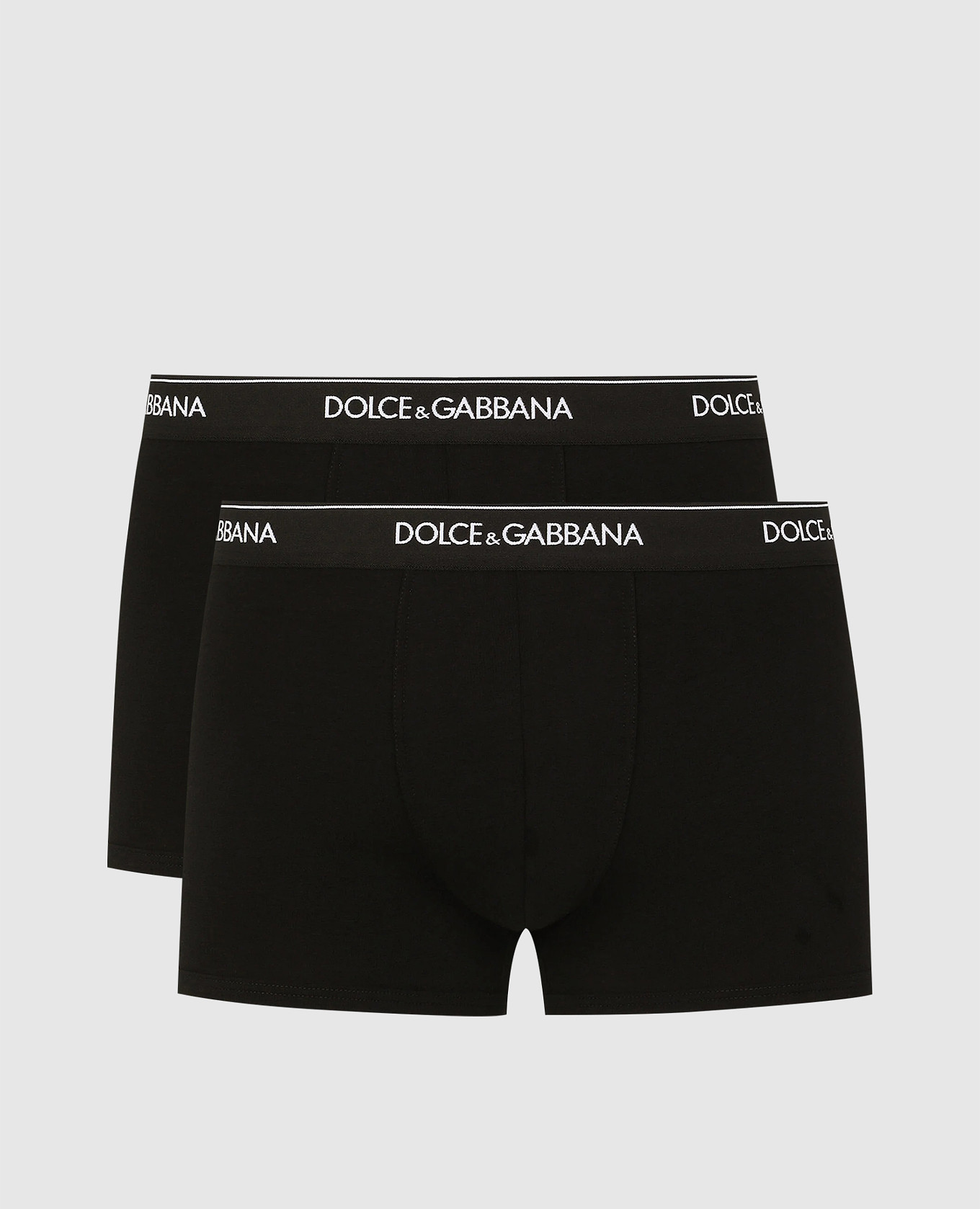 Set of black briefs with logo pattern