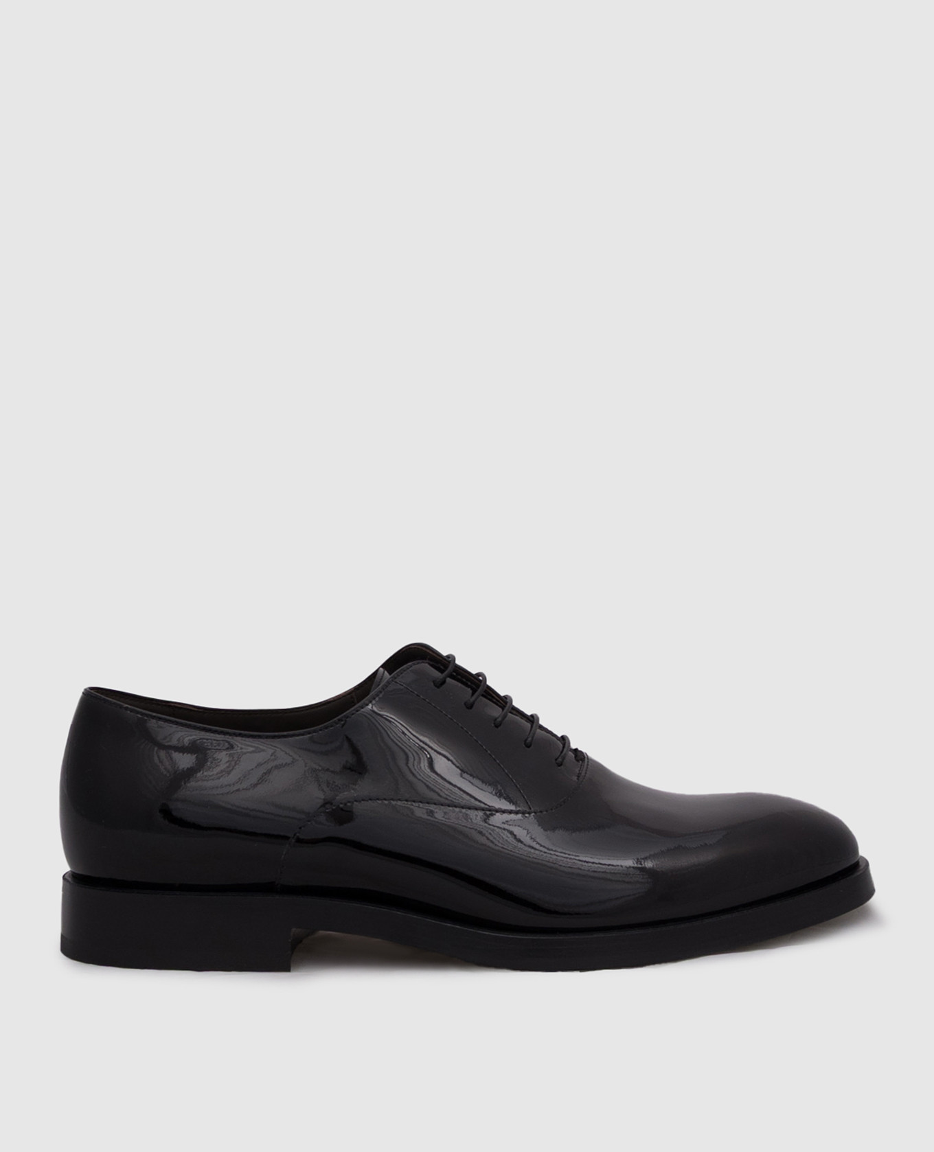 Black patent leather oxfords