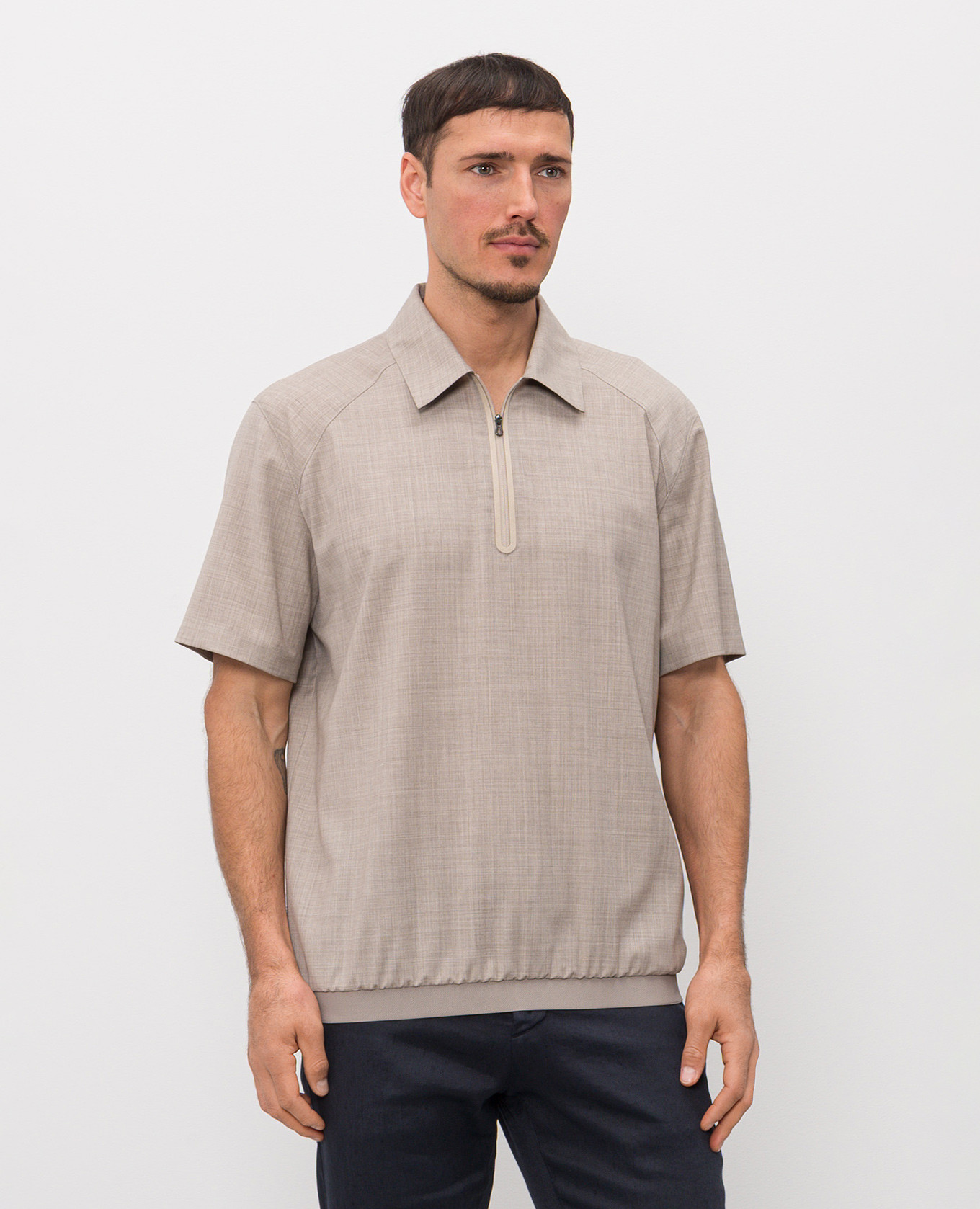 Beige wool polo shirt Sease 3